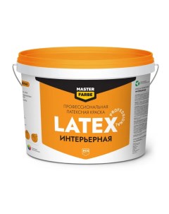 Интерьерная краска для стен и потолков MASTER FARBE PROLATEX белая латексная 25 кг Masterfarbe