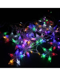 Световая гирлянда новогодняя Звезды 14996 1 3 м разноцветный RGB Merry christmas