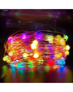 Световая гирлянда новогодняя Рождественская NEW Y 10 06 10 м разноцветный RGB Aovv