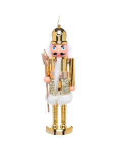 Игрушка елочная 17 см пластик полиэстер золотистая Щелкунчик Figure christmas Kuchenland