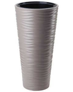 Цветочное кашпо Sahara slim со вставкой круглое FP2790055 42 7 л серый 1 шт Form plastic