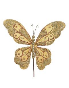 Елочная игрушка Королевская бабочка 262308 rem 1 шт желтый Remecoclub
