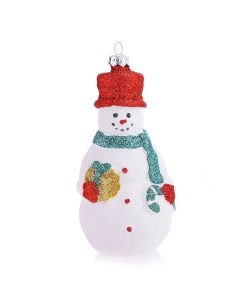 Елочная игрушка Снеговик с подарком 80533 1 шт разноцветный Феникс-презент