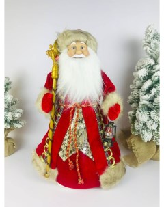 Фигурка новогодняя 15339 Дед Мороз в красной шубе с тайником для конфет Merry christmas