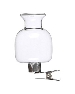 Подсвечник ваза прозрачная на клипсе 4 х 6 см 3 шт Edelman