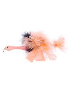 Елочная игрушка Фламинго розовая 17 см Krebs