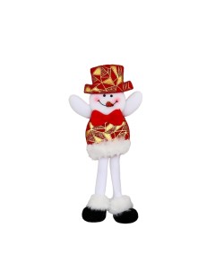 Елочная игрушка Снеговик в блестящем костюмчике 1 шт разноцветный Зимнее волшебство