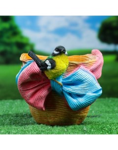 Цветочное кашпо Птичка на шляпе с бантиком Р00013442 2 2 л 1 шт Хорошие сувениры