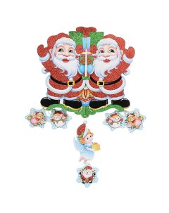 Новогоднее украшение Дед Мороз 30х32 см S0692 Снеговичок