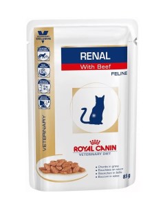 Влажный корм для кошек Vet Diet Renal говядина 85г Royal canin