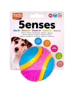 Игрушка для собак Karlie 5 Senses мяч резина 8 см 3 шт Flamingo