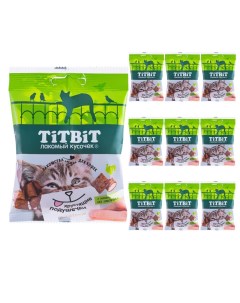 Лакомство для кошек подушечки индейка 10 шт по 30 г Titbit