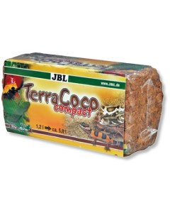 Натуральный субстрат из кокосовых чипсов TerraCoco Compact брикет 450 г Jbl