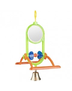 Игрушка для птиц Зеркало с жердочками цвет в ассортименте пластик 16 5х12х7 см Flamingo