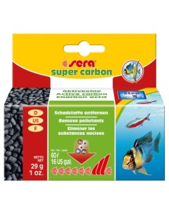 Наполнитель для внутреннего фильтра Super Carbon активированный уголь 29 г Sera