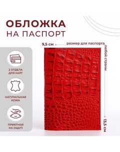 Обложка для паспорта кайман цвет красный Nobrand