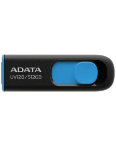 Накопитель USB 3 2 512GB AUV128 512G RBE Gen1 Black Blue Performance Max Up to 100MB s read Adata