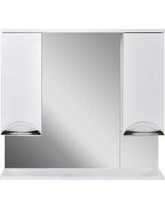Зеркало шкаф Афина 80 с подсветкой белый Doratiz