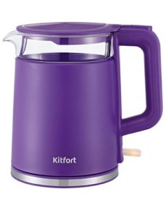Чайник электрический KT 6124 1 1 2л 2200Вт фиолетовый корпус пластик Kitfort
