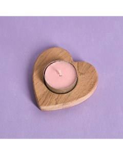 Подсвечник с розовой свечой Heartbeat Cozyhome