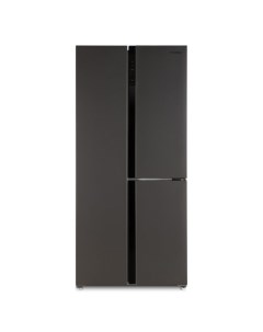 Холодильник Side by Side CS5073FV черная сталь Hyundai