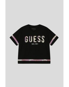 Хлопковая футболка с декором Guess