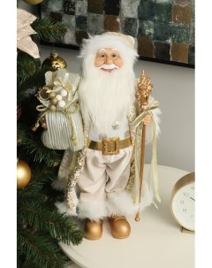 Дед Мороз с посохом и подарками 45 см Maxitoys luxury