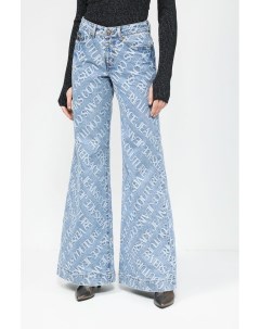 Джинсы расклешенные с принтом логотипа бренда Versace jeans couture