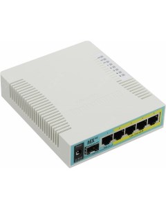 Маршрутизатор RouterBOARD hEX PoE LAN 4x1 Гбит с WAN 1x1 Гбит сек USB 2 0 1А RB960PGS Mikrotik