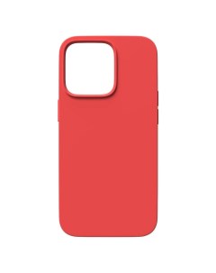 Чехол для iPhone 14 Pro красный с тканевой подкладкой Red line