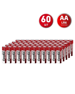 Батарейка Plus АА пальчиковая LR6 1,5 В (60 шт.) (LR6-SP4) Camelion