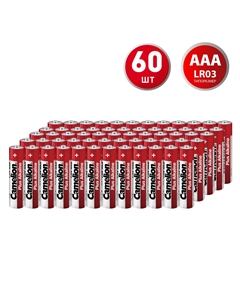 Батарейка Plus ААА мизинчиковая LR03 1,5 В (60 шт.) (LR03-SP4) Camelion