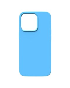 Чехол для iPhone 14 голубой с тканевой подкладкой Red line