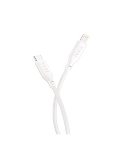 Кабель USB Type C Lightning силикон 3А 0 6 м белый CSILCL06MWH Tfn