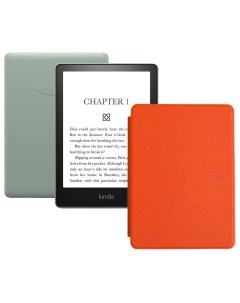 Электронная книга Kindle PaperWhite 2021 16Gb SO Agave Green с обложкой Orange Amazon