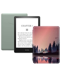 Электронная книга Kindle PaperWhite 2021 16Gb SO Agave Green с обложкой Forest Amazon