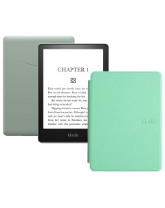 Электронная книга Kindle PaperWhite 2021 16Gb SO Green с обложкой Light Green 57836 Amazon
