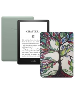 Электронная книга Kindle PaperWhite 2021 16Gb SO Agave Green с обложкой Tree Amazon