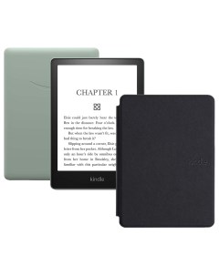 Электронная книга Kindle PaperWhite 2021 16Gb SO Agave Green с обложкой Black Amazon