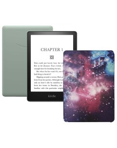 Электронная книга Kindle PaperWhite 2021 16Gb SO Agave Green с обложкой Space Amazon