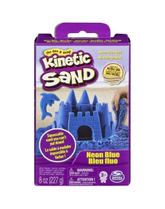 Кинетический песок Kinetic Sand набор для лепки 240 г синий Spin master