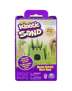Кинетический песок Kinetic Sand набор для лепки 240 г зеленый Spin master