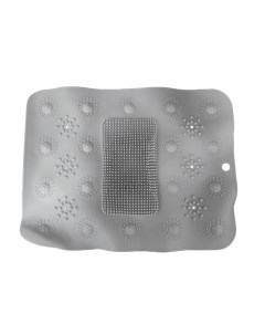 Противоскользящий силиконовый коврик для ванной на присосках 00118032 серый 42х32 см Nobrand