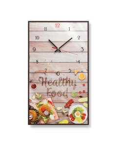 Часы настенные постеры Healthy food 58х34 см 027003 Ost