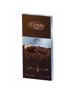 Шоколад горький с морской солью 100 г Cemoi