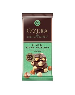 Шоколад молочный с фундуком 90 г O`zera