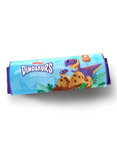 Печенье Kellogg s Dinosaurs Сдобное ванильное с кусочками молочного шоколада 180 г Kellogg's