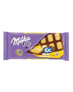 Шоколад с соленым крекером Tuc 87 г Milka