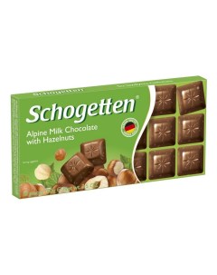 Шоколад Альпийский молочный с лесными орехами 100 г Schogetten