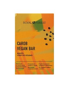 Шоколад Carob vegan bar манго и урбеч из кешью 50 г Royal forest